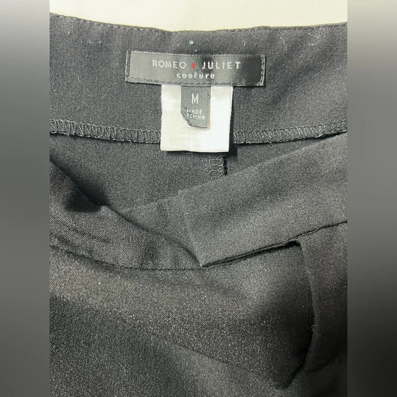 ROMEO AND JULIET COUTURE Black wide leg‎ snap side pants size M. - Picture 11 of 16